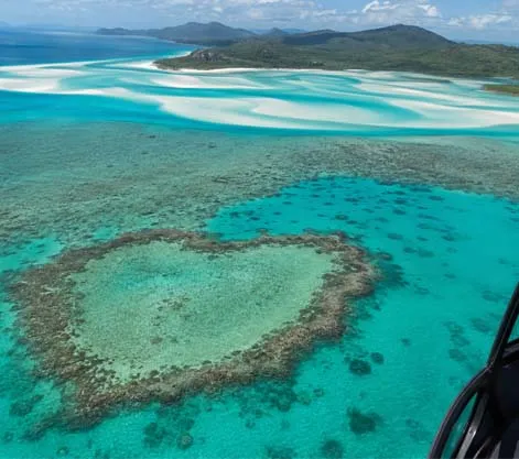 Helicopter Over Heart Reef