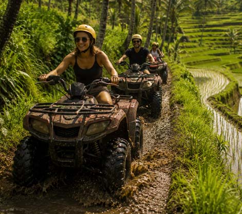 Quad Biking Through Rice Fields