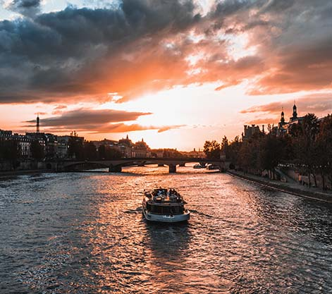 Canal Cruising At Golden Hour
