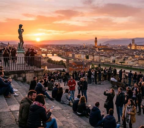 Sunset At Piazzale Michelangelo