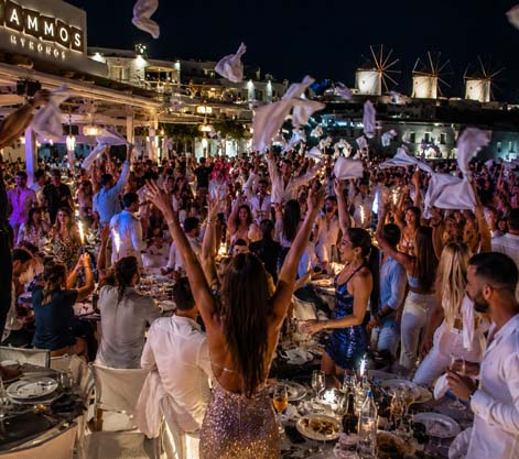 Throwing Napkins & Dancing In Mykonos